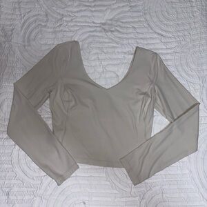 Lululemon Athletica Cream Long Sleeve Top